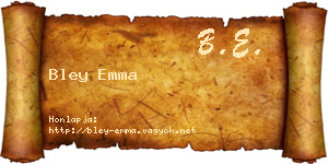 Bley Emma névjegykártya